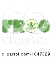 Poster, Art Print Of Frog On The Letter O In The Word Frog