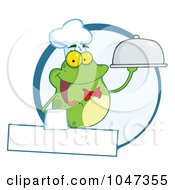 Poster, Art Print Of Frog Waiter Logo With Copyspace