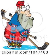 Poster, Art Print Of Cartoon Hockey Player Getting A Penalty