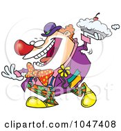 Poster, Art Print Of Cartoon Clown Throwing A Pie