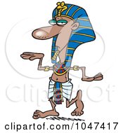 Royalty Free RF Clip Art Illustration Of A Cartoon Dancing Pharoh by toonaday
