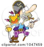 Poster, Art Print Of Cartoon Armed Pirate