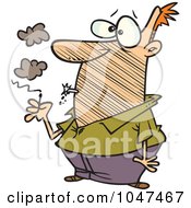 Poster, Art Print Of Cartoon Man Lighting An Exploding Cigarette