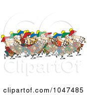 Cartoon Group Of Pipers