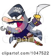 Poster, Art Print Of Cartoon Attacking Pirate