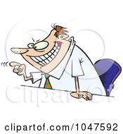 Royalty Free RF Clip Art Illustration Of A Cartoon Businessman Pointing His Finger Angrily