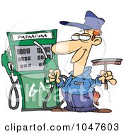 Poster, Art Print Of Cartoon Gas Station Attendant