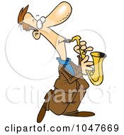 Poster, Art Print Of Cartoon Sax Player