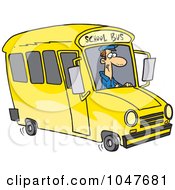 Poster, Art Print Of Cartoon School Bus Driver