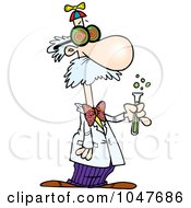 Royalty Free RF Clip Art Illustration Of A Cartoon Goofy Scientist