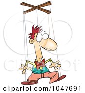 Royalty Free RF Clip Art Illustration Of A Cartoon Puppet Man by toonaday