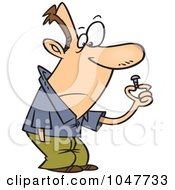 Royalty Free RF Clip Art Illustration Of A Cartoon Guy With A Loose Screw