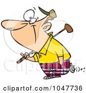 Poster, Art Print Of Cartoon Golfing Guy