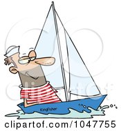 Poster, Art Print Of Cartoon Guy Sailing