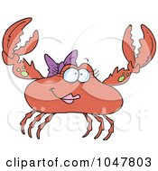Poster, Art Print Of Cartoon Female Crab