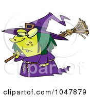 Royalty Free RF Clip Art Illustration Of A Cartoon Short Witch