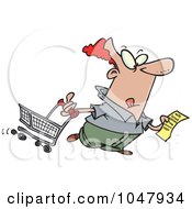 Poster, Art Print Of Cartoon Guy With A Shopping List