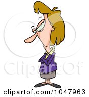 Royalty Free RF Clip Art Illustration Of A Cartoon Sketpical Businesswoman