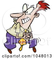 Royalty Free RF Clip Art Illustration Of A Cartoon Sneaky Businessman by toonaday