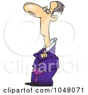 Royalty Free RF Clip Art Illustration Of A Cartoon Snotty Businessman by toonaday