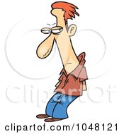 Royalty Free RF Clip Art Illustration Of A Cartoon Sly Guy