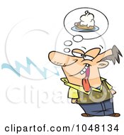 Poster, Art Print Of Cartoon Guy Smelling Pie