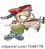 Cartoon Slingshot Boy