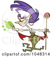 Royalty Free RF Clip Art Illustration Of A Cartoon Sorceress by toonaday