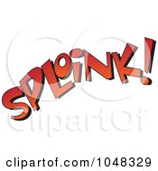Royalty Free RF Clip Art Illustration Of A Cartoon Sploink by toonaday