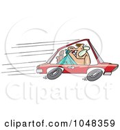 Poster, Art Print Of Cartoon Speeding Driver