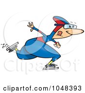 Cartoon Speed Skater