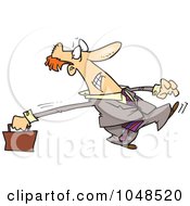 Poster, Art Print Of Cartoon Stretching Businessman