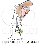 Royalty Free RF Clip Art Illustration Of A Cartoon Deserted Bride by toonaday