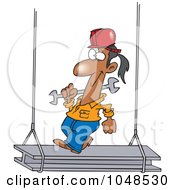 Royalty Free RF Clip Art Illustration Of A Cartoon Construction Steel Walker by toonaday
