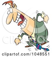 Royalty Free RF Clip Art Illustration Of A Cartoon Stomping Businessman