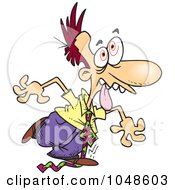 Royalty Free RF Clip Art Illustration Of A Cartoon Stressed Business Man by toonaday