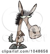 Royalty Free RF Clip Art Illustration Of A Cartoon Stubborn Mule