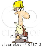 Royalty Free RF Clip Art Illustration Of A Cartoon Grouchy Engineer by toonaday
