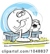 Poster, Art Print Of Moodie Character Soccer Bench Woarmer Day Dreaming