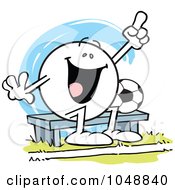 Poster, Art Print Of Moodie Character Soccer Bench Woarmer Cheering