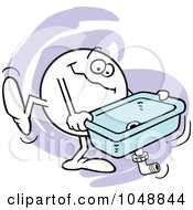 Happy Moodie Character Carrying A Kitchen Sink