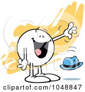 Royalty Free RF Clip Art Illustration Of A Moodie Character Happily Dropping A Hat