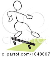 Poster, Art Print Of Stickler Skateboarding And Jumping Over Green - 2