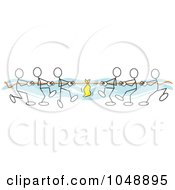 Poster, Art Print Of Sticklers Pulling In Tug Of War Over Blue