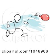 Poster, Art Print Of Stickler Throwing A Water Balloon Over Blue