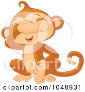 Poster, Art Print Of Cute See No Evil Monkey