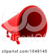 Royalty Free RF Clip Art Illustration Of A 3d Megaphone Character Over A Blank Sign