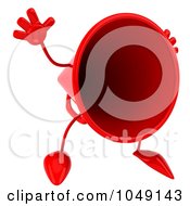 Royalty Free RF Clip Art Illustration Of A 3d Megaphone Character Jumping