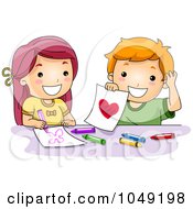 Poster, Art Print Of Valentine Cartoon Couple Drawing