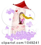 Poster, Art Print Of Girl Stuck In A Tower High In The Clouds Waiting For Rescue